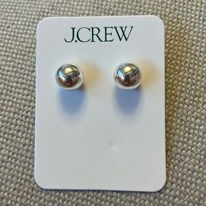 J Crew silver ball earrings.